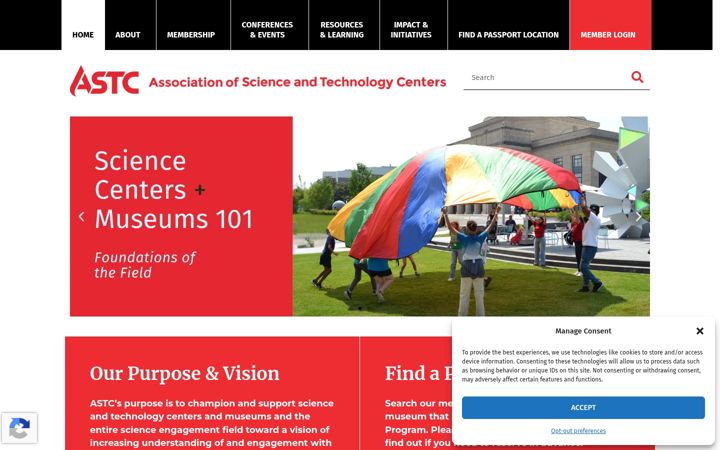 Screenshot of astc.org