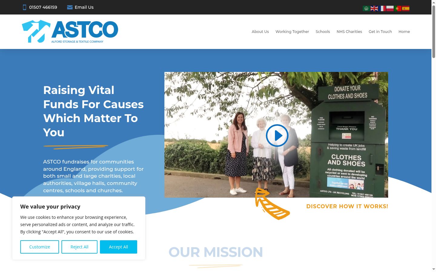 Screenshot of the consent banner shown before any interaction
