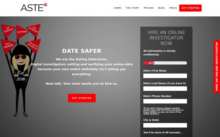 Screenshot of aste.io