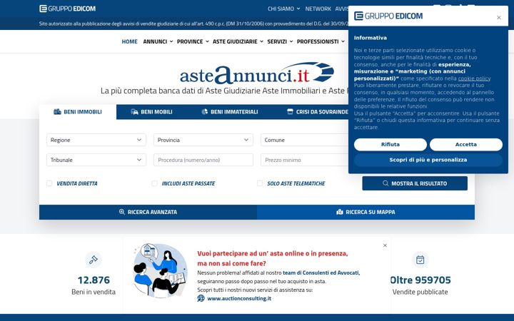 Screenshot of asteannunci.it