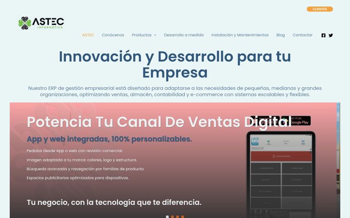 Ekrano kopija astec-informatica.com