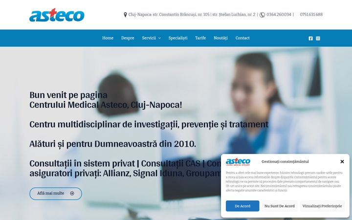 Screenshot of astecomedical.ro