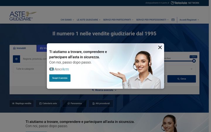 Screenshot of astegiudiziarie.it