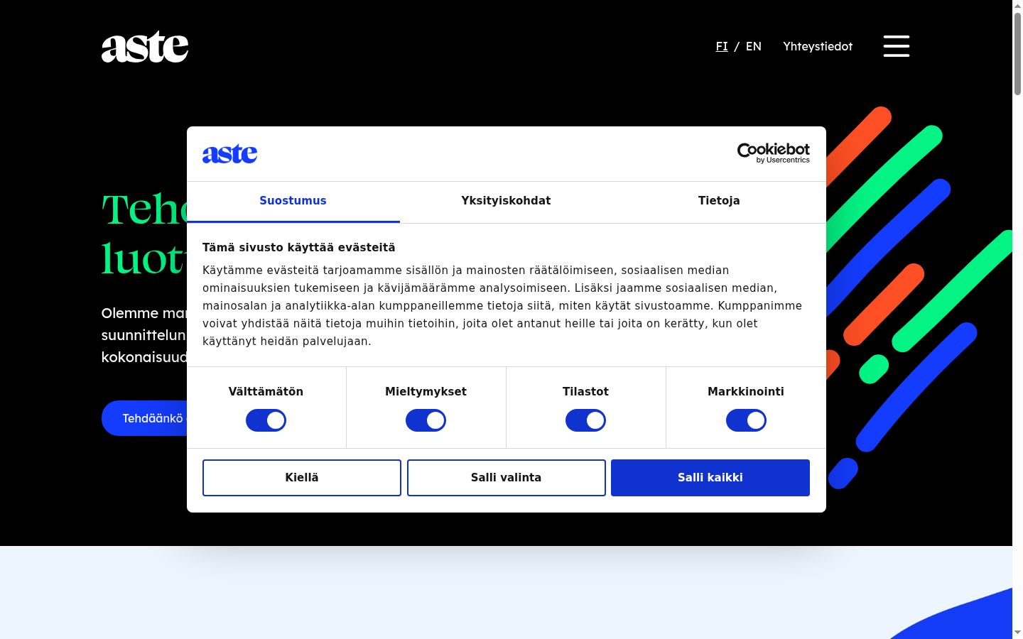 Zrzut ekranu banera zgody wyświetlanego przed jakąkolwiek interakcją