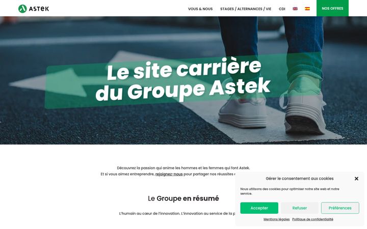 Screenshot of astekjob.fr