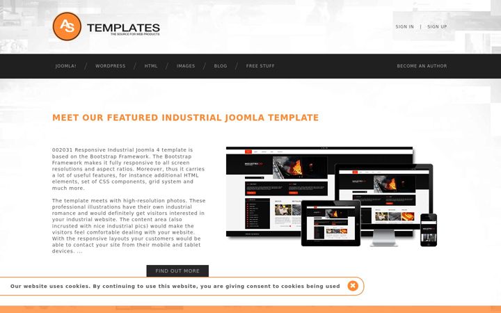 Screenshot of astemplates.com