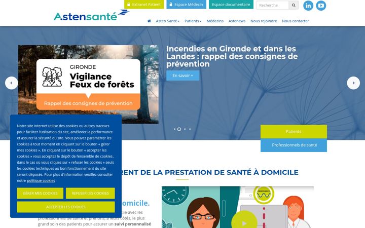 Screenshot of astensante.com