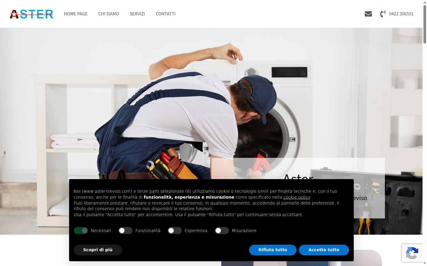 Captura de pantalla del banner de consentimiento mostrado antes de cualquier interacción