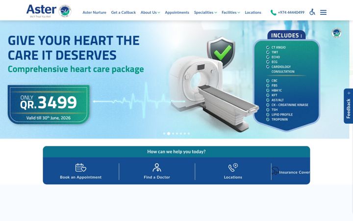 Screenshot of aster.qa