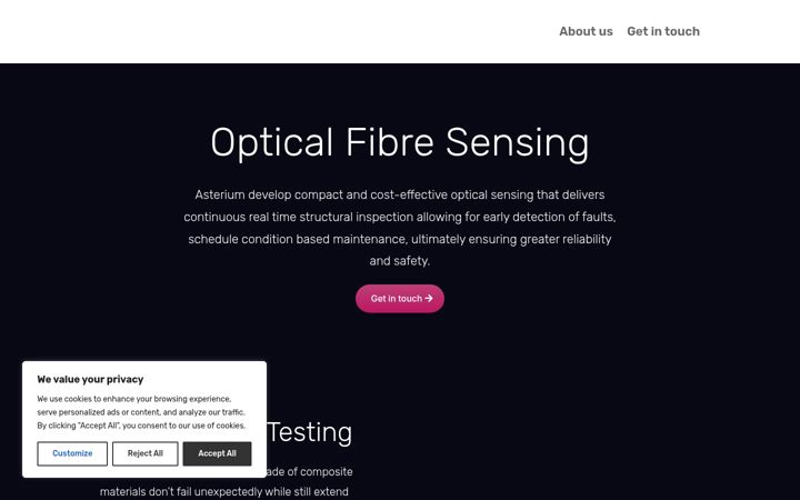 Screenshot of asteriumtechnologies.com