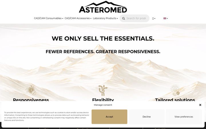 Screenshot of asteromed.com