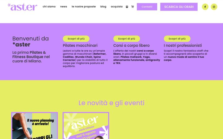 Screenshot of asterpilates.it