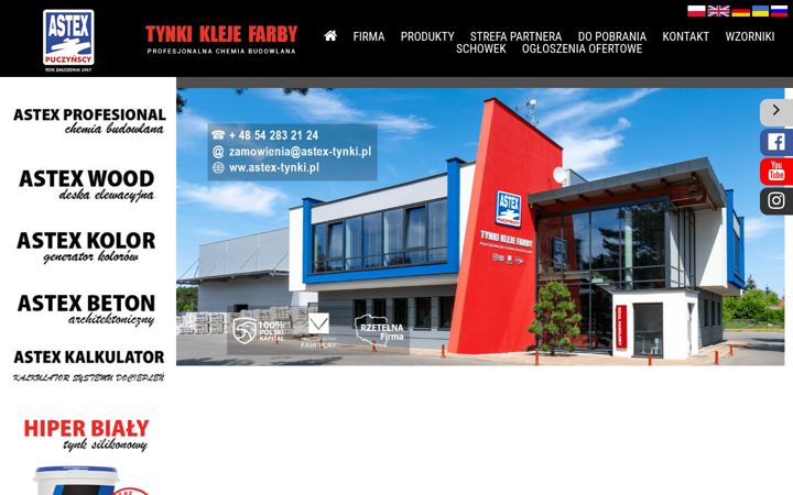Screenshot von astex-tynki.pl