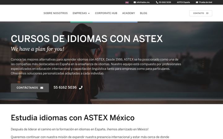 Screenshot of astex.mx