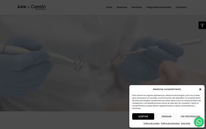 Screenshot of asteycantonodontologos.es