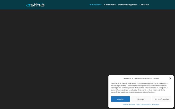 Screenshot of asthahomespain.com