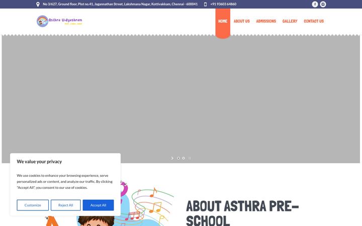 Captura de pantalla de asthrapreschool.com