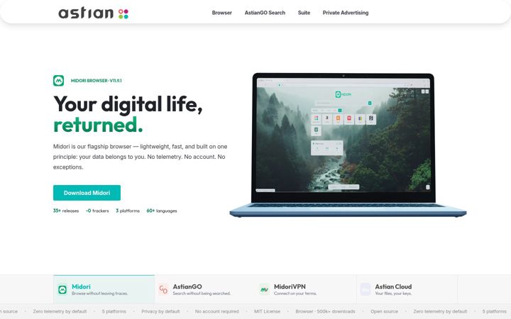 Screenshot of astian.org
