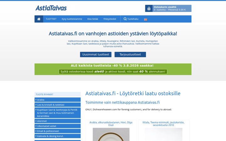 Screenshot of astiataivas.fi