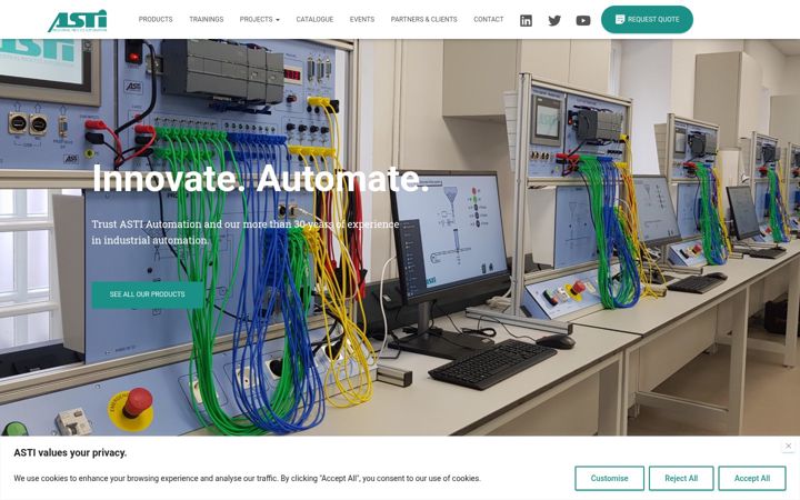 Screenshot of astiautomation.com