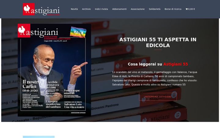 Captura de pantalla de astigiani.it