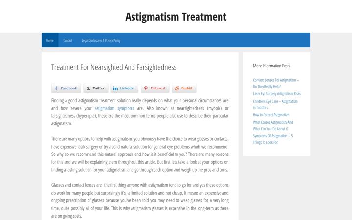 Screenshot of astigmatismtreatment.net
