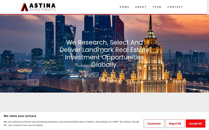 Képernyőkép: astina-investments.com