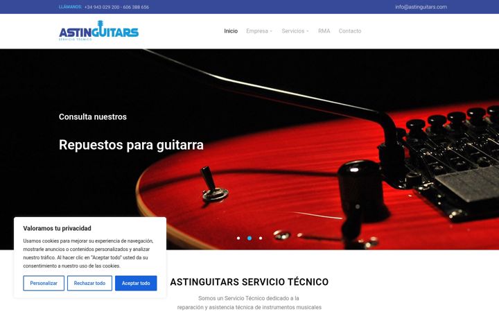 Képernyőkép: astinguitars.com