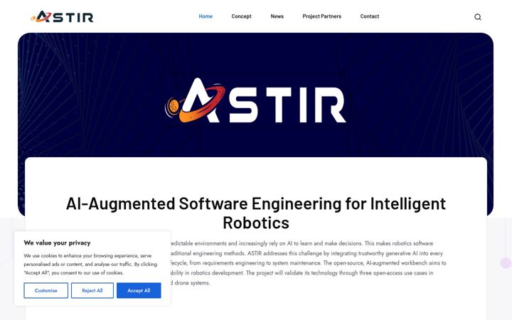 Screenshot of astir-project.eu