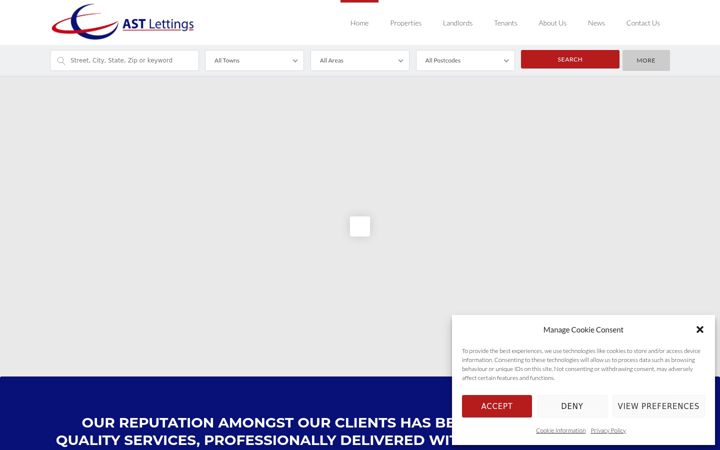 Screenshot of astlettings.com