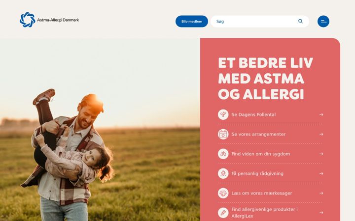 Screenshot of astma-allergi.dk