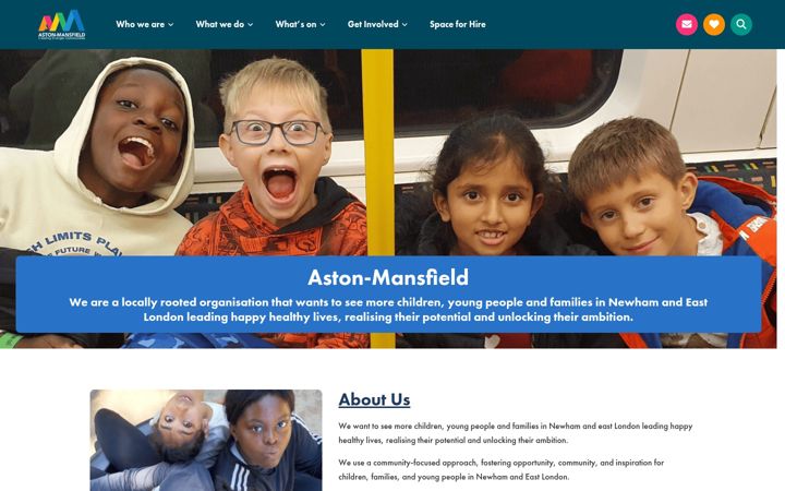 Captura de ecrã de aston-mansfield.org.uk