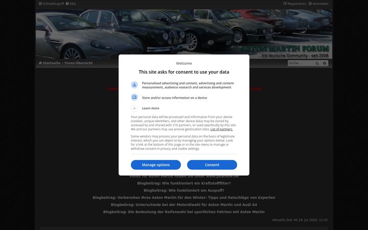 Képernyőkép: aston-martin-forum.de