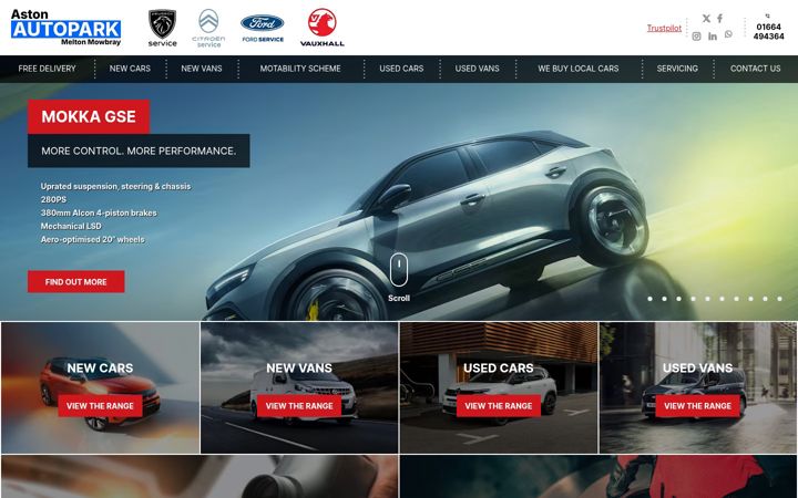 Captura de ecrã de astonautopark.co.uk