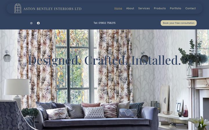 Captura de ecrã de astonbentleyinteriors.co.uk