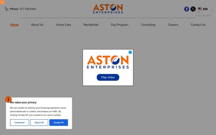 Ekrano kopija astonenterprises.com