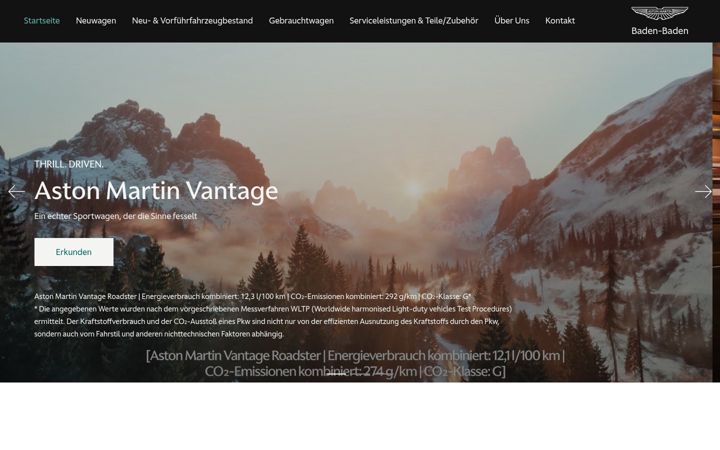 Skjermbilde av astonmartin-baden-baden.de