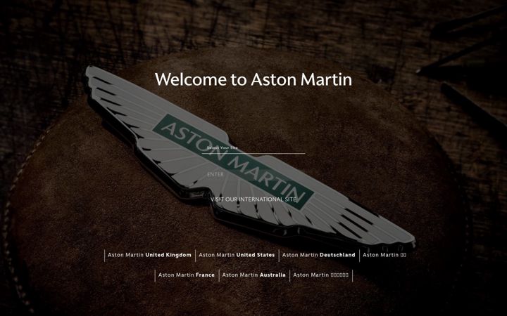 Screenshot of astonmartin.com