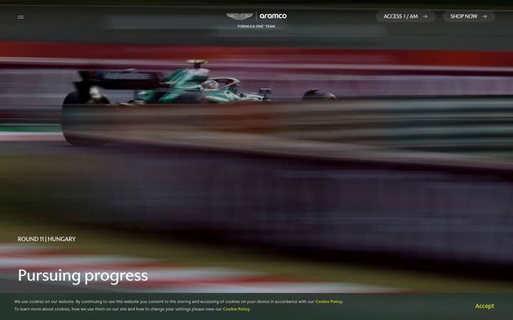 Screenshot ta' astonmartinf1.com