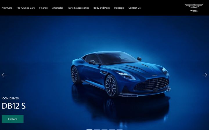 Skjámynd af astonmartinworks.com