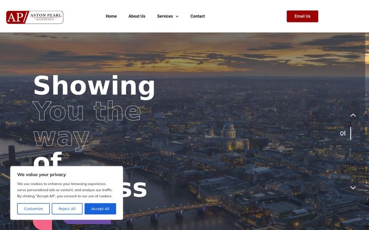 Captura de ecrã de astonpearlaccountants.co.uk