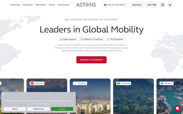 Screenshot of astons.com