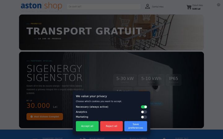 Screenshot of astonshop.ro