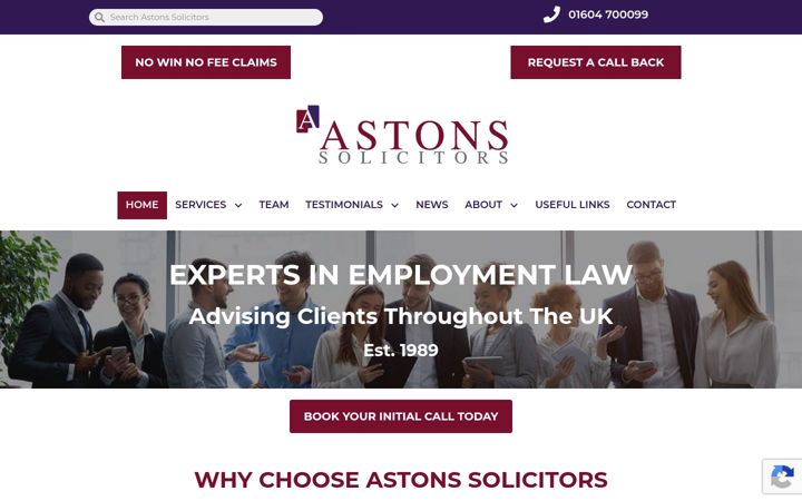 Screenshot of astonssolicitors.co.uk