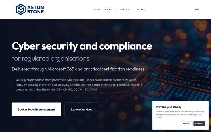 Screenshot of astonstone.co.uk