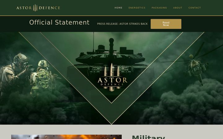 Screenshot of astordefence.com