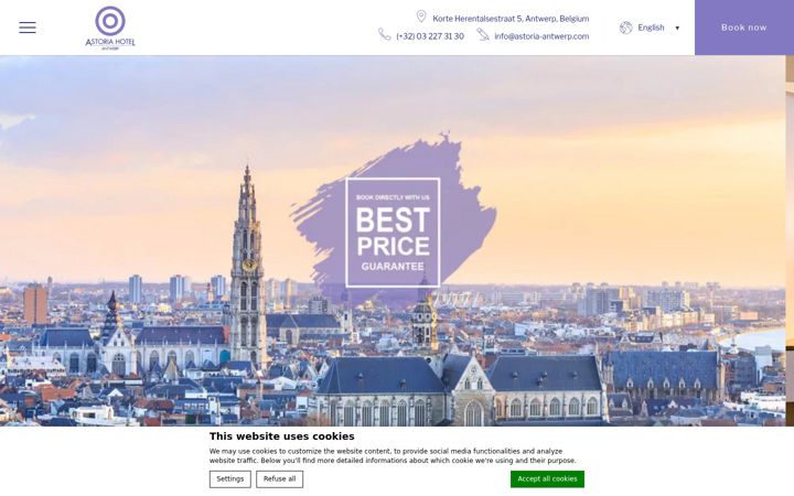 Screenshot of astoria-antwerp.com