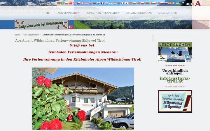 Ekrano kopija astoria-tirol.at