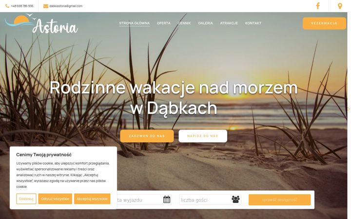 Screenshot von astoriadabki.pl