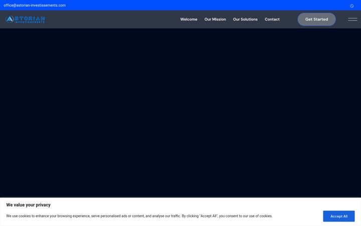 Captura de ecrã de astorian-investissements.com